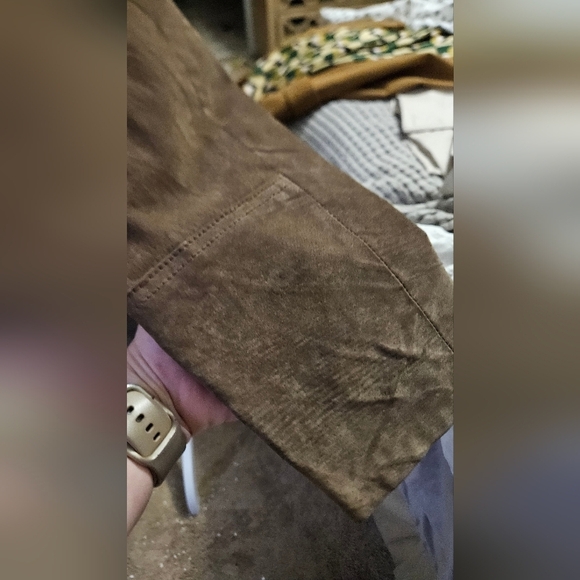 Vintage Y2K RUE 21 100% Genuine Leatger Suede Tailored Jacket. Brown.Size SM - Picture 10 of 16